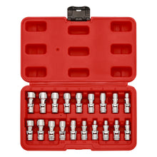 Load image into Gallery viewer, CASOMAN 19PCS 1/4" Drive Universal Joint Socket Set, Metric(5mm to 15mm) &amp; SAE(3/16" to 1"), Flexible Wobble Sockets for Easier Access to Tight Spaces, 6-Point, Cr-V