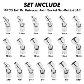 CASOMAN 19PCS 1/4