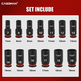 CASOMAN 13-Pieces 3/8