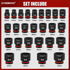 CASOMAN 26-Pieces 1/2