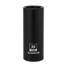 Load image into Gallery viewer, CASOMAN 1/2-Inch Drive x 22mm Deep Impact Socket, 6-Point, Metric, CR-MO