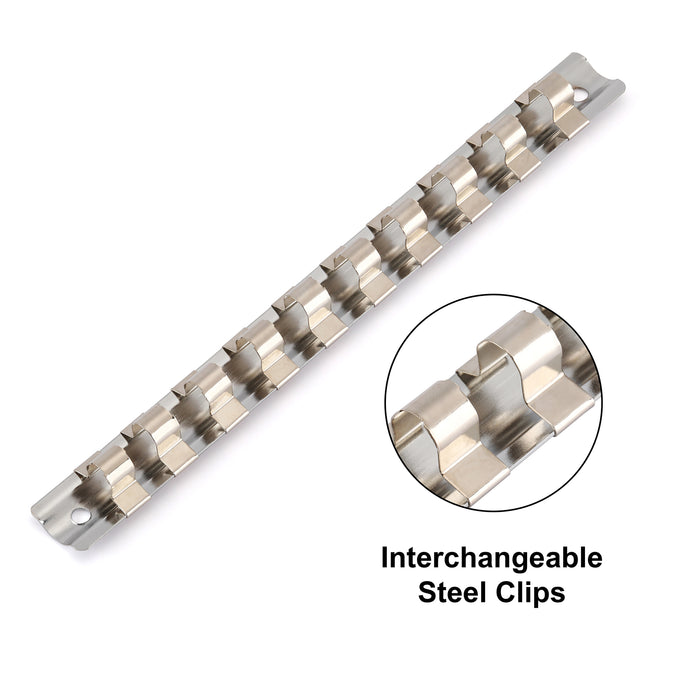 CASOMAN 10-Piece 3/8" Drive Low Profile Impact Torx Bit Socket Set, Includes Storage Rail, CR-MO Steel, Designed for Impact Use