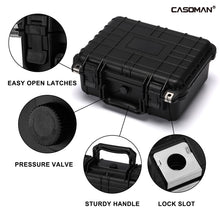 Load image into Gallery viewer, CASOMAN Water-proof and Dust-proof Protective Sturdy Plastic Storage Case with Cush-Proof Sponge and Customizable Foam, IP67 Water Proof Grade, Perfectly designed
