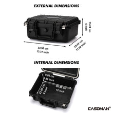 Load image into Gallery viewer, CASOMAN Water-proof and Dust-proof Protective Sturdy Plastic Storage Case with Cush-Proof Sponge and Customizable Foam, IP67 Water Proof Grade, Perfectly designed