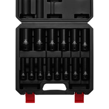 Load image into Gallery viewer, CASOMAN 14PCS 1/2" Drive Deep Impact Socket Set, Metric, 6-Point, CR-MO, 10mm to 32mm, for Auto Repair, Mechanic, with Portable Case, Easy-to-Read Size Markings, Rugged Construction