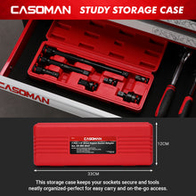 Load image into Gallery viewer, CASOMAN 7PCS 1/2" Drive Impact Socket Accessory Set, Includes Extension Bars 3" 6" 10", Socket Adapter &amp; Reducer, Impact to 1/4" Hex Converter and Universal Joint, CR-MO Steel, for Automotive Repair