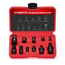 Load image into Gallery viewer, CASOMAN 11PCS Impact Socket Accessory Set, Includes Impact Socket Adapters and Reducers, Impact to 1/4" Hex Converters, Swivel Socket Adapters, CR-MO Steel, for Automotive Repair