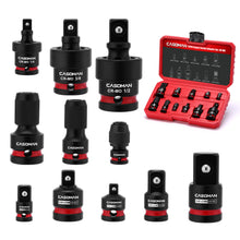 Load image into Gallery viewer, CASOMAN 11PCS Impact Socket Accessory Set, Includes Impact Socket Adapters and Reducers, Impact to 1/4" Hex Converters, Swivel Socket Adapters, CR-MO Steel, for Automotive Repair