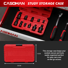 Load image into Gallery viewer, CASOMAN 11PCS Impact Socket Accessory Set, Includes Impact Socket Adapters and Reducers, Impact to 1/4" Hex Converters, Swivel Socket Adapters, CR-MO Steel, for Automotive Repair