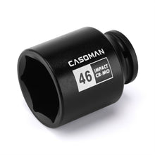 Load image into Gallery viewer, CASOMAN 1/2"" Drive x 46mm Deep Impact Socket, 6-Point, 78mm length, Metric, CR-MO