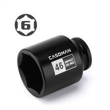 Load image into Gallery viewer, CASOMAN 1/2"" Drive x 46mm Deep Impact Socket, 6-Point, 78mm length, Metric, CR-MO