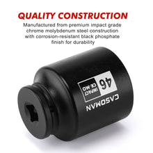 Load image into Gallery viewer, CASOMAN 1/2"" Drive x 46mm Deep Impact Socket, 6-Point, 78mm length, Metric, CR-MO