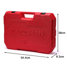 Load image into Gallery viewer, CASOMAN 153-Piece 1/4" &amp; 3/8" &amp; 1/2" Drive Master Impact Socket Set with Case, Professional Standard and Deep Socket Tool Set, 6 Point, SAE and Metric Sizes
