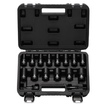 Load image into Gallery viewer, CASOMAN 16PCS 1/2" Drive Impact Bolt and Nut Extractor Socket Set, Stripped Lug Nut Remover Include Hex Shank Adapter &amp; Pin Bar, for Removing Damaged Rusted Broken Rounded Fasteners off, CR-MO, Metric