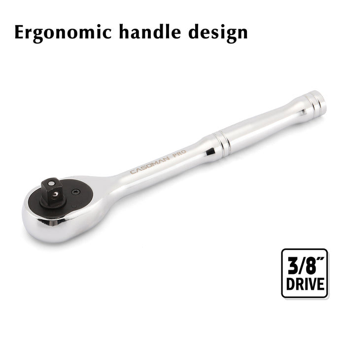 CASOMAN PRO 3/8-Inch Drive Ratchet, Quick-Release Reversible Ratchet W ...