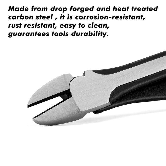 CASOMAN PRO 11" Long Diagonal Cutting Nipper for Hard-to-Reach Narrow Spaces, Non-slip Handle