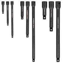 Load image into Gallery viewer, CASOMAN 9 Pieces Extension Bar Set, 1/4", 3/8" and 1/2" Drive Socket Extension, Premium Chrome Vanadium Steel with Black Phosphate Finish