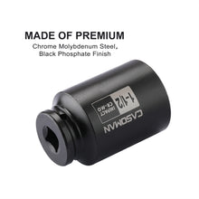 Load image into Gallery viewer, CASOMAN 6-Point 1/2-Inch Drive Deep Impact Socket- 1-1/2" (SAE),1/2-inch Drive 6 Point Axle Nut Socket for Easy Removal of Axle Shaft Nuts (1-1/2")