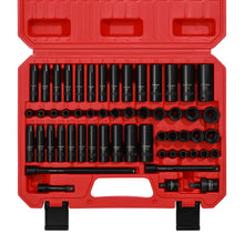Load image into Gallery viewer, CASOMAN 55PCS 1/4-Inch Drive Impact Socket Set, Shallow &amp; Deep, 5/32 Inch - 9/16 Inch, 4mm - 15mm, Metric/SAE, 6-Point, Cr-V Steel Socket Set