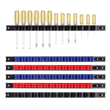 Load image into Gallery viewer, CASOMAN 6 Piece Screwdriver Organizer and Wrench Organizer, Hand Tool Holder, Plastic Rail Wrench Hanger with Clips