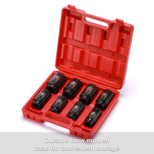 Load image into Gallery viewer, CASOMAN 1/2-Inch Drive Deep Spindle Axle Nut Impact Socket Set, 6 Point, CR-MO, SAE, 1" to 1-1/2", 8-Piece 1/2" Dr. Deep Impact Socket Set