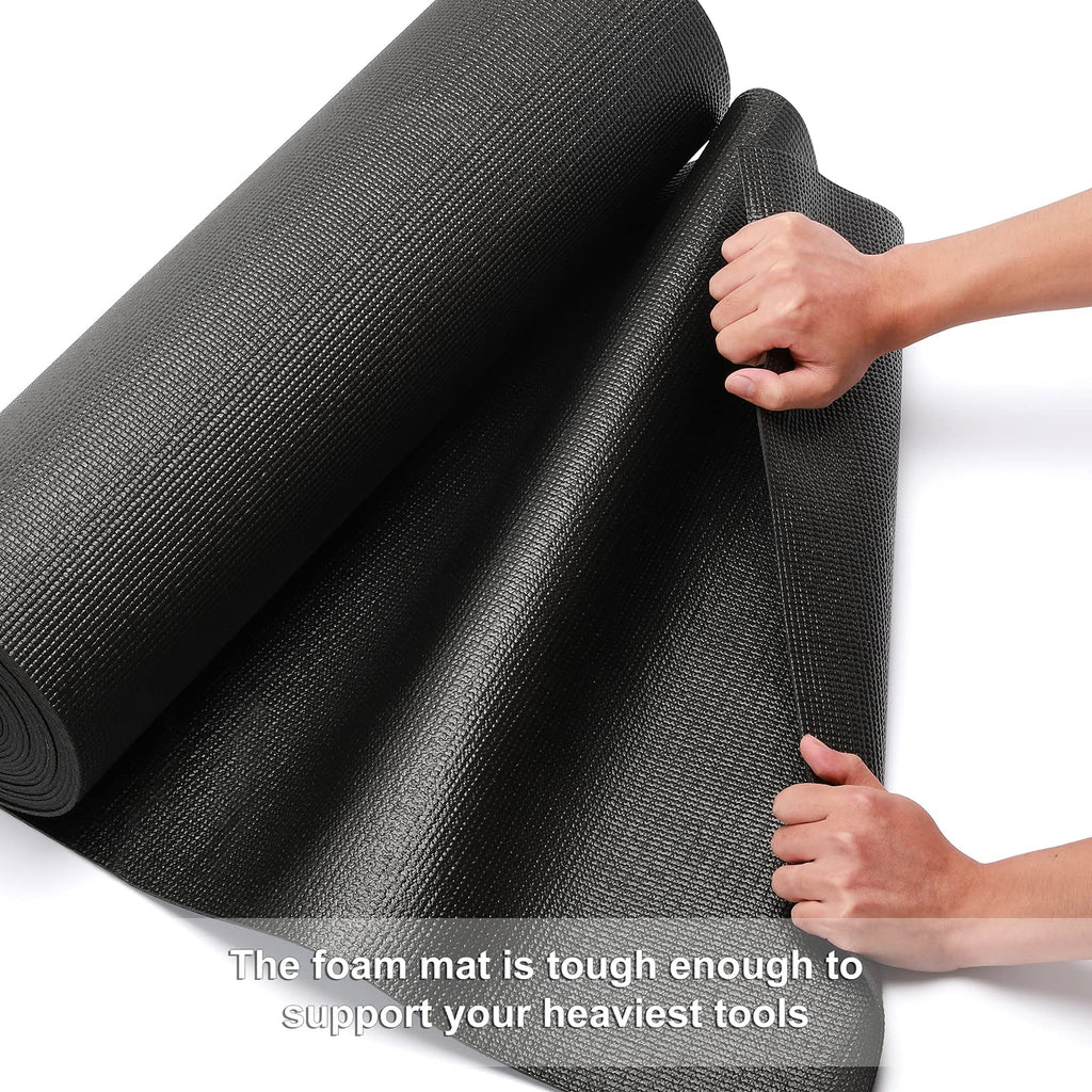 CASOMAN Professional Tool Box Liner and Drawer Liner 24 inch x 24 feet,Easy Cut Non-Slip Foam Rubber Toolbox Drawer Liner Mat - Adjustable Thick Cabinet Liners