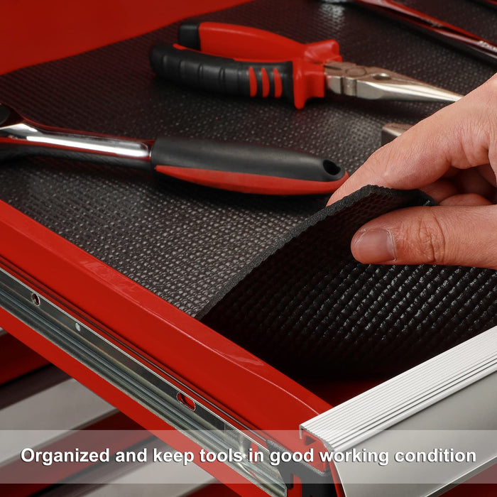 CASOMAN Professional Tool Box Liner and Drawer Liner,Easy Cut Non-Slip Foam Rubber Toolbox Drawer Liner Mat - Adjustable Thick