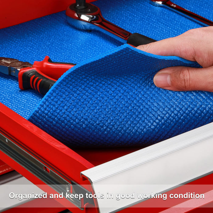 CASOMAN Professional Tool Box Liner and Drawer Liner,Easy Cut Non-Slip Foam  Rubber Toolbox Drawer Liner Mat - Adjustable Thick Cabinet