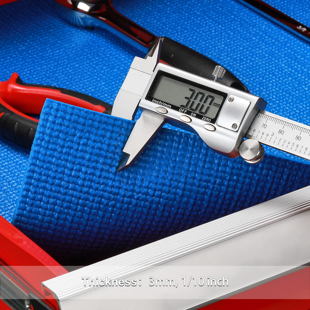 CASOMAN Professional Tool Box and Drawer Liner, Blue, Easy Cut Non-Slip Foam Rubber Toolbox Drawer Liner Mat - Adjustable Thick Cabinet Liners, 24inch (Wide) X 24feet (Long)