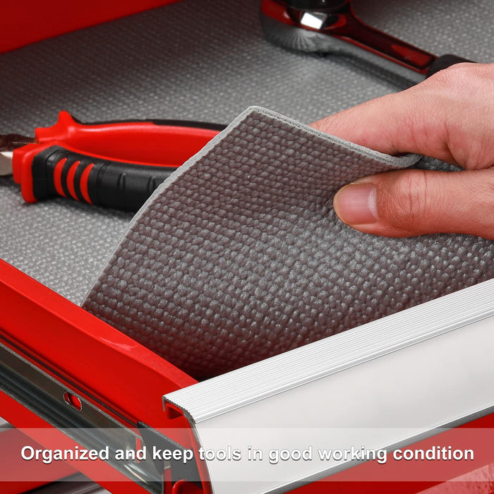 CASOMAN Professional Tool Box Liner and Drawer Liner 24 inch x 24 feet,Easy  Cut Non-Slip Foam Rubber Toolbox Drawer Liner Mat - Adjustable Thick