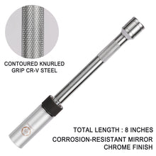 Load image into Gallery viewer, CASOMAN 5/8" Swivel Magnetic Spark Plug Socket, 3/8" Drive x 8-Inch Ext. Bar Length, 360 Degree Swivel, Enhanced Magnetic Design, 6 Point, Cr-V Steel