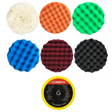 Load image into Gallery viewer, CASOMAN 7-Inch Buffing and Polishing Pad Kit, 7 Pieces 7" Polishing Sponge, Waxing Buffing Pad Kit