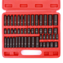 Load image into Gallery viewer, CASOMAN 1/4 Inch Drive Master Impact Socket Set, 50-Piece, SAE/Metric, 5/32 Inch - 9/16 Inch, 4mm - 15mm, Shallow/Deep,CR-V