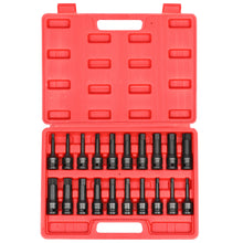 Load image into Gallery viewer, CASOMAN 1/2" Drive Master Impact Hex Bit Set, Hex Driver, SAE/Metric, 1/4" - 3/4", 6mm - 19mm, 20-Piece 1/2" Drive Allen Bit Socket Set