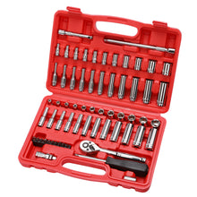 Load image into Gallery viewer, CASOMAN 1/4-Inch Drive Master Socket Set with Ratchets,Universal Joint, Extensions with 1/4’‘ Dr. Bits Set