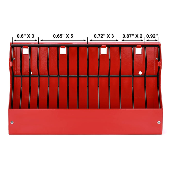 CASOMAN Plier Organizer Rack, Pliers Cutters Organizer, Black/Red, 14 ...