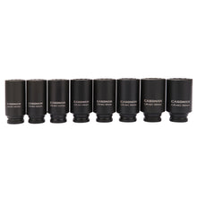 Load image into Gallery viewer, CASOMAN 1/2-Inch Drive Deep Spindle Axle Nut Impact Socket Set,12 Point, 8 Piece 1/2" Heavy Duty Impact Socket Set