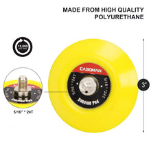 Load image into Gallery viewer, CASOMAN 3-Inch Dual-Action Hook &amp; Loop Fastener Flexible Backing Plate 3"/ 75mm Polishing Pad with 5/16"-24 Threads, 4 PCS Set