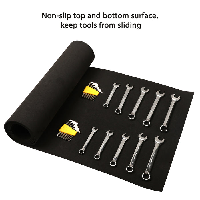 B&C Home Goods Tool Box Liner - Drawer Liner w/ Black Anti Slip Toolbox 4  Rolls