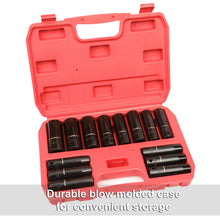 Load image into Gallery viewer, CASOMAN 1/2-Inch Drive Deep Impact Socket Set, Metric, Cr-V, 6-Point, 10 mm - 24 mm, 14-Sockets Set