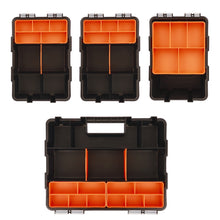 Load image into Gallery viewer, CASOMAN Hardware &amp; Parts Organizers, 4 Piece Set Toolbox, Compartment Small Parts Organizer, Versatile and Durable Storage Tool Box