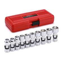 Load image into Gallery viewer, CASOMAN 3/8" Drive Universal Joint Socket Set- 10 Piece Flex Socket Set, 6-Point, Cr-V, Metric, 10-19mm