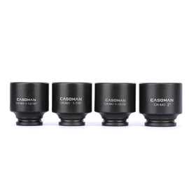 CASOMAN 1/2'' Drive Spindle Axle Nut Impact Socket Set, 6 Point,4PC 1/2-Inch Impact Socket Set