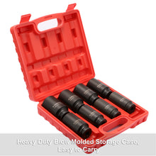 Load image into Gallery viewer, CASOMAN 1/2-Inch Drive Deep Spindle Axle Nut Impact Socket Set,12 Point, 8 Piece 1/2" Heavy Duty Impact Socket Set