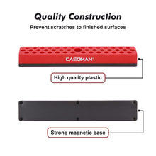 Load image into Gallery viewer, CASOMAN 2PCS 1/4" Hex Bit Organizer with Magnetic Base - Red, 86 Hole Bit Organizer with Strong Magnetic Base, Magnetic Bit Organizer for Your Specialty