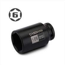 Load image into Gallery viewer, CASOMAN 6-Point 1/2-Inch Drive Deep Impact Socket- 1-5/16" (SAE),1/2-inch Drive 6 Point Axle Nut Socket for Easy Removal of Axle Shaft Nuts (1-5/16")