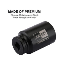 Load image into Gallery viewer, CASOMAN 6-Point 1/2-Inch Drive Deep Impact Socket- 1-5/16" (SAE),1/2-inch Drive 6 Point Axle Nut Socket for Easy Removal of Axle Shaft Nuts (1-5/16")