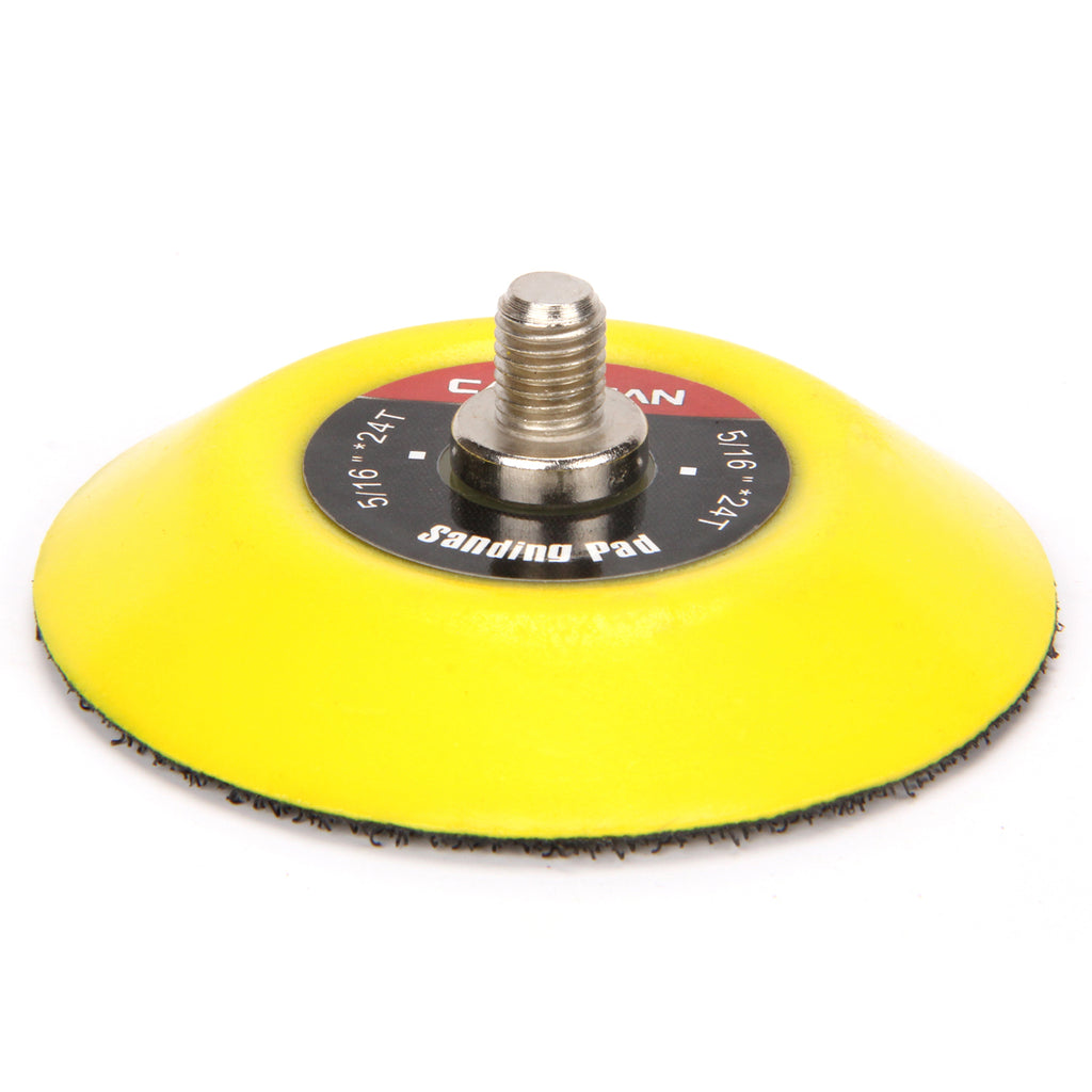 CASOMAN 3-Inch Dual-Action Hook & Loop Fastener Flexible Backing Plate 3"/ 75mm Polishing Pad with 5/16"-24 Threads, 4 PCS Set