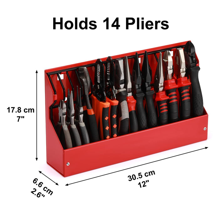 Pliers Rack and Organizer for Tool box drawer and Plier Storage. Holds 32  pliers of all sizes. Cut to fit any toolbox.