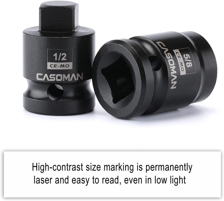 thumbnail image 2 of CASOMAN 8-Piece Pipe Plug Socket Set - 1/2" Drive SAE Male/Female Cr-Mo Sockets 2 of 12